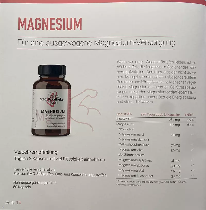 Für eine ausgewogene Magnesium-Versorgung: MAGNESIUM