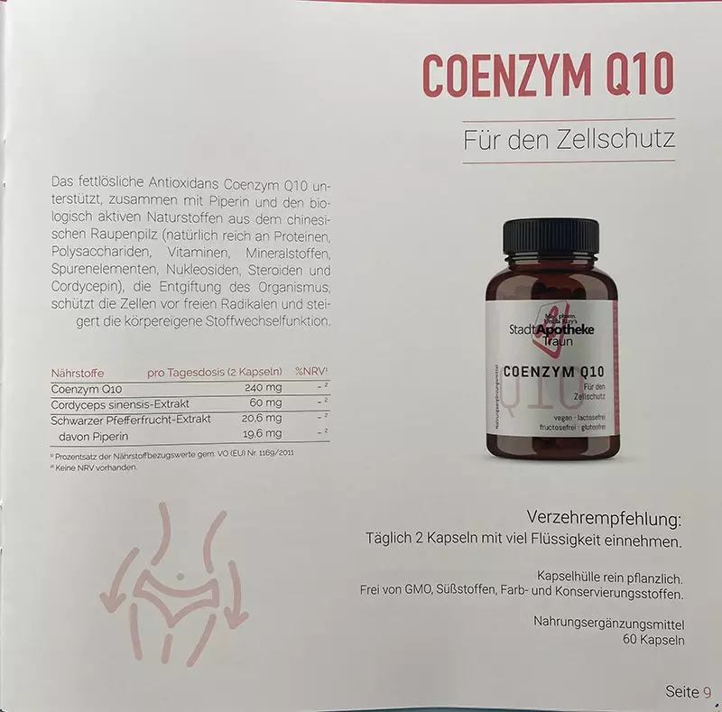 Für den Zellschutz: COENZYM Q10